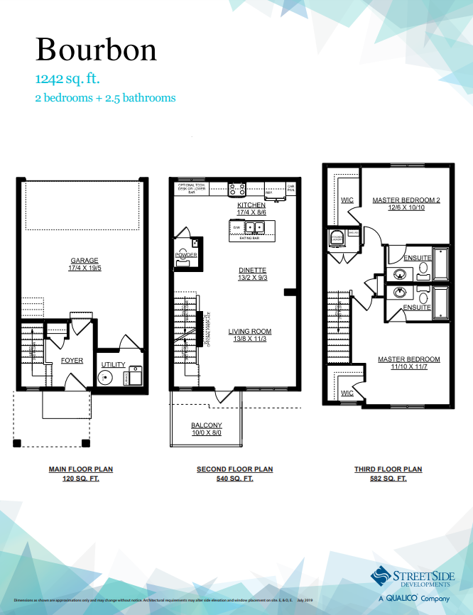 Bourbon Floor Plan of Altius Tamarack Towns with undefined beds