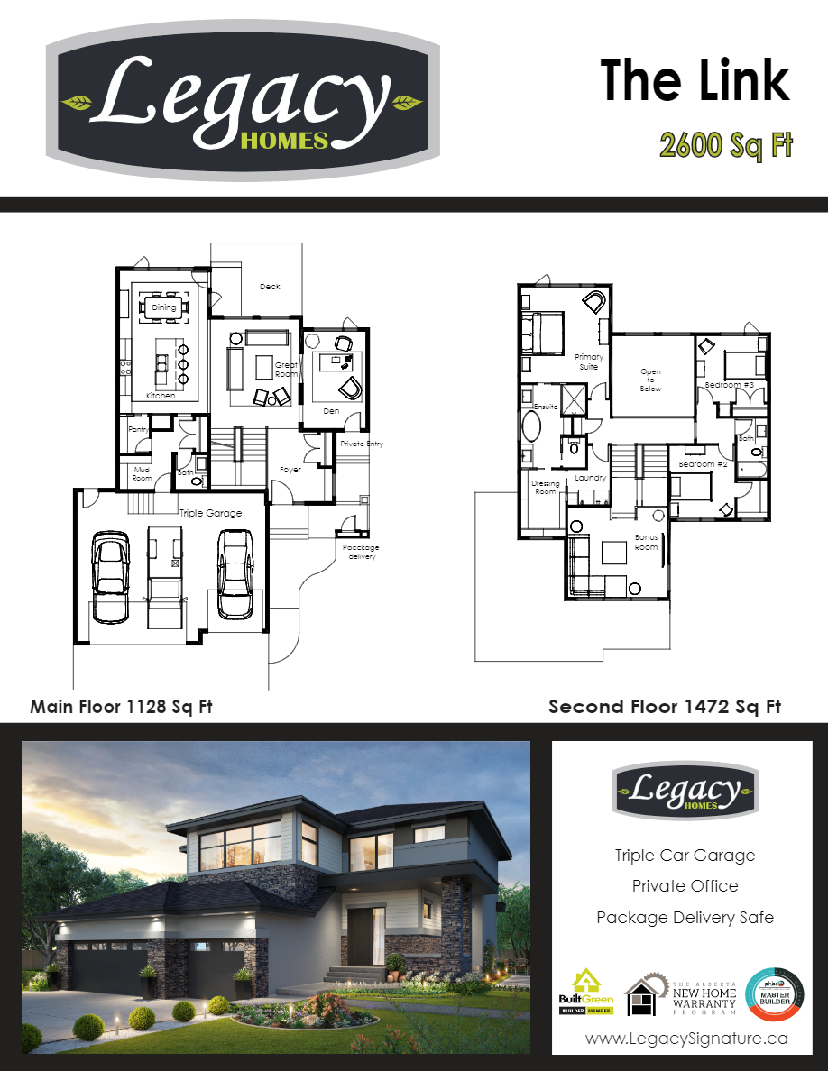 Link Floor Plan of Keswick on the River Legacy Homes with undefined beds