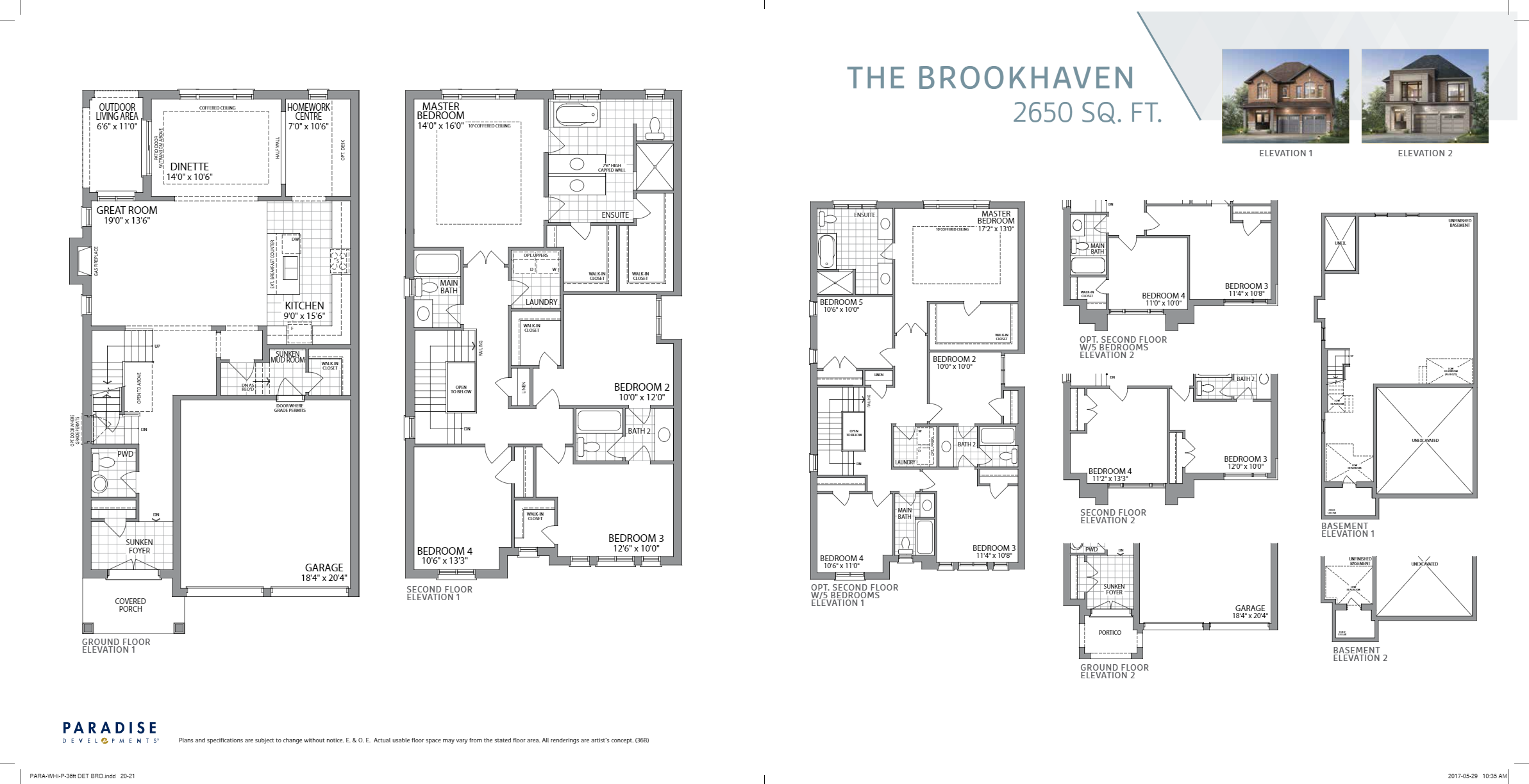 The Brookhaven Floor Plan of Whitby Meadows & Park Vista Towns with undefined beds