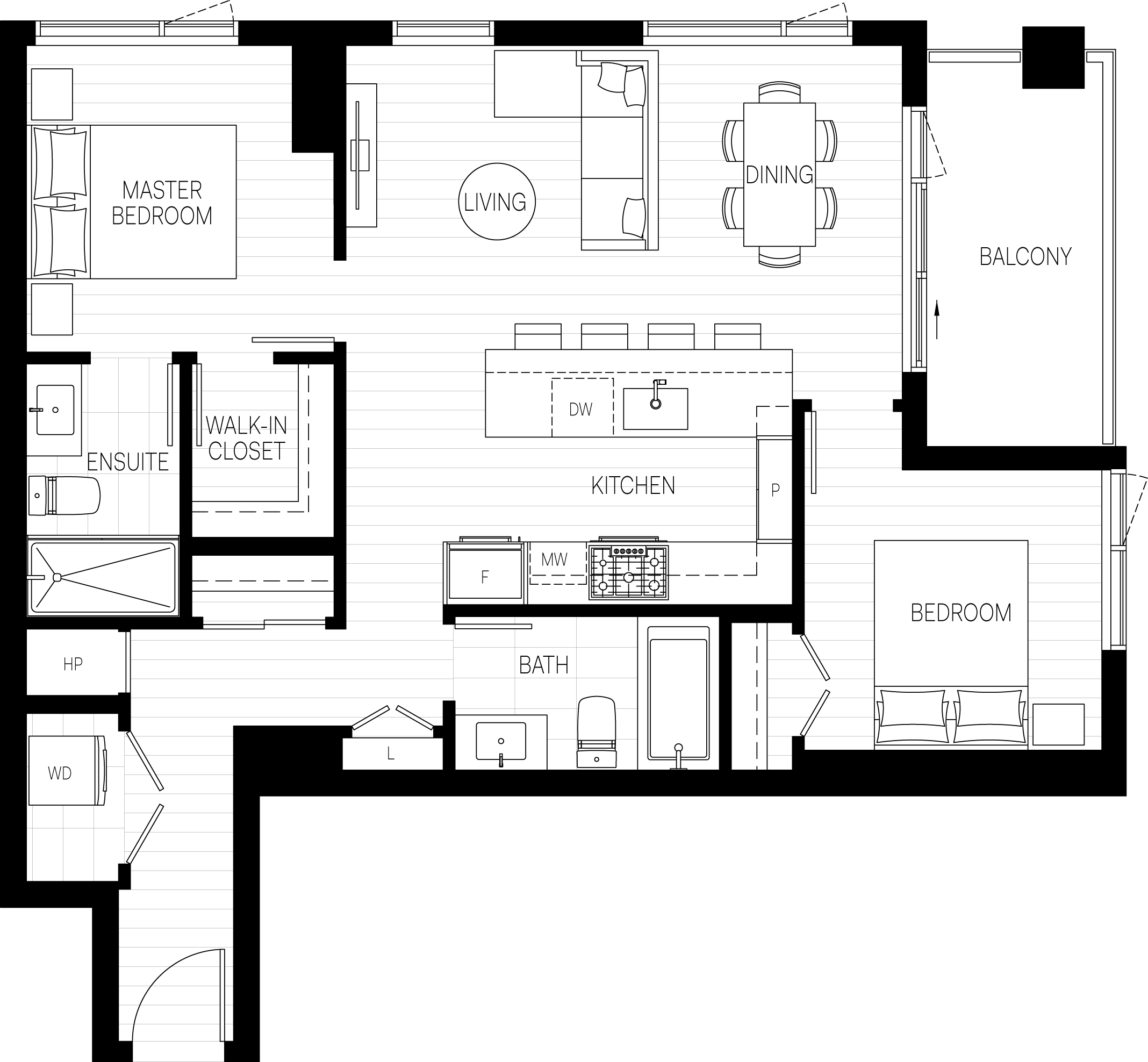 C3B Floor Plan of The Standard Condos with undefined beds