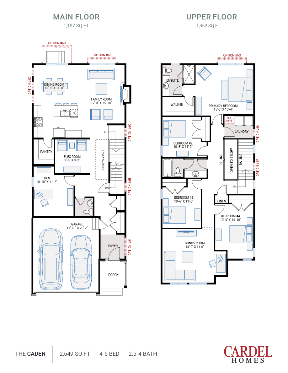 CADEN Floor Plan of Ironwood Cardel Homes Ottawa with undefined beds