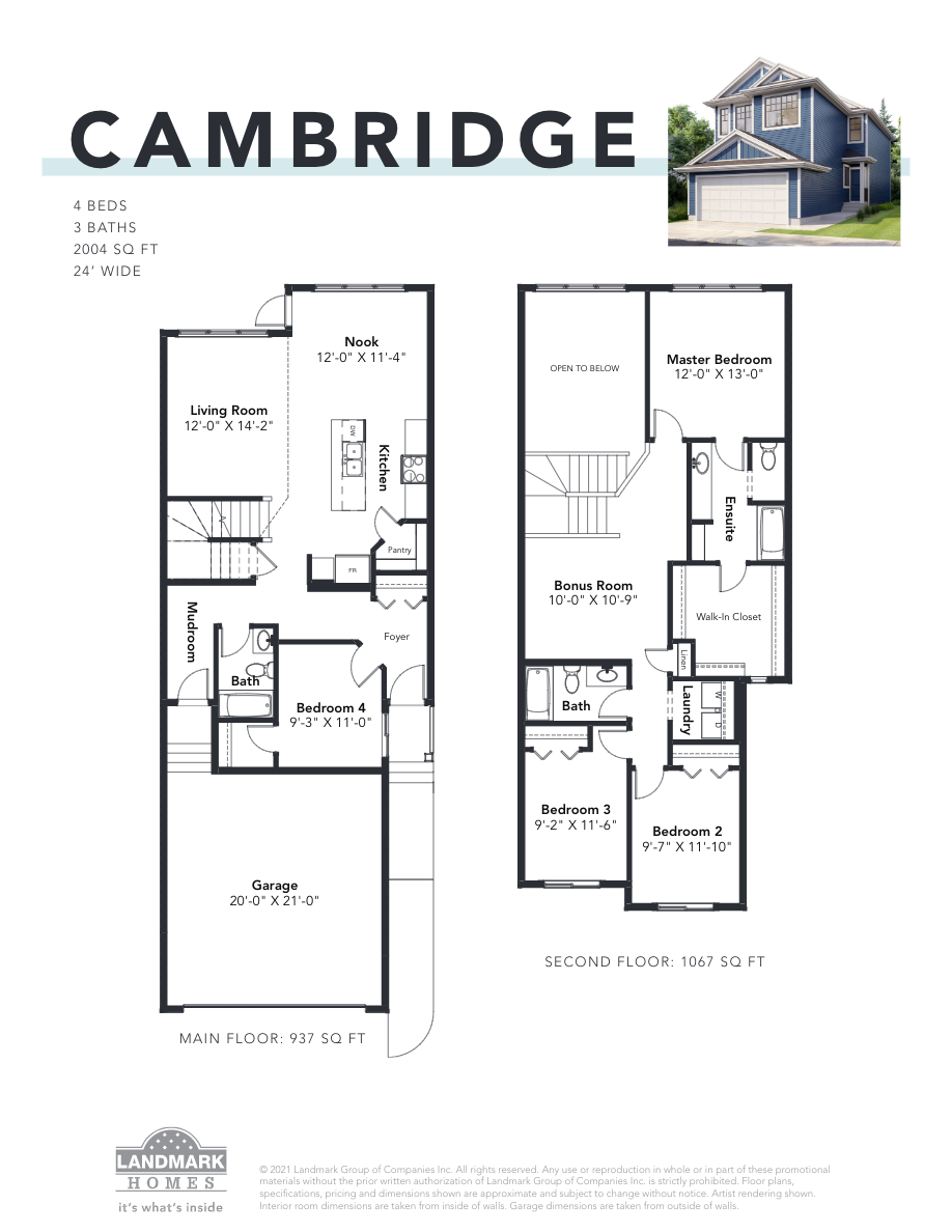 Cambridge Floor Plan of Aster Landmark Homes with undefined beds