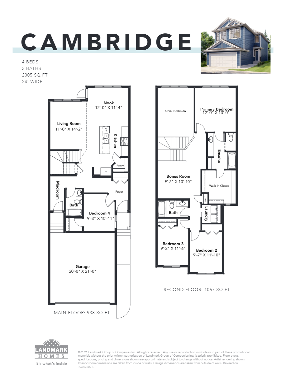 Cambridge Floor Plan of Rivers Edge Landmark Homes with undefined beds