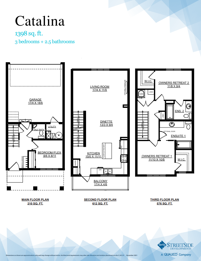 Catalina Floor Plan of Rivers Edge Townhomes by StreetSide Developments with undefined beds