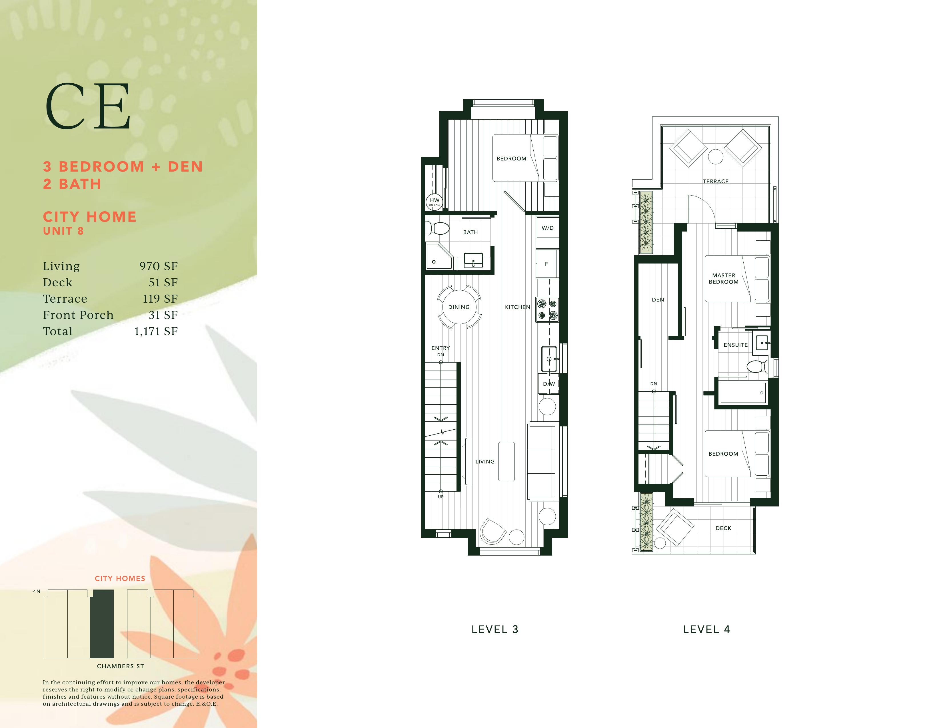 SL8 5092 CHAMBERS STREET Floor Plan of Twelve at Norquay Park Towns with undefined beds