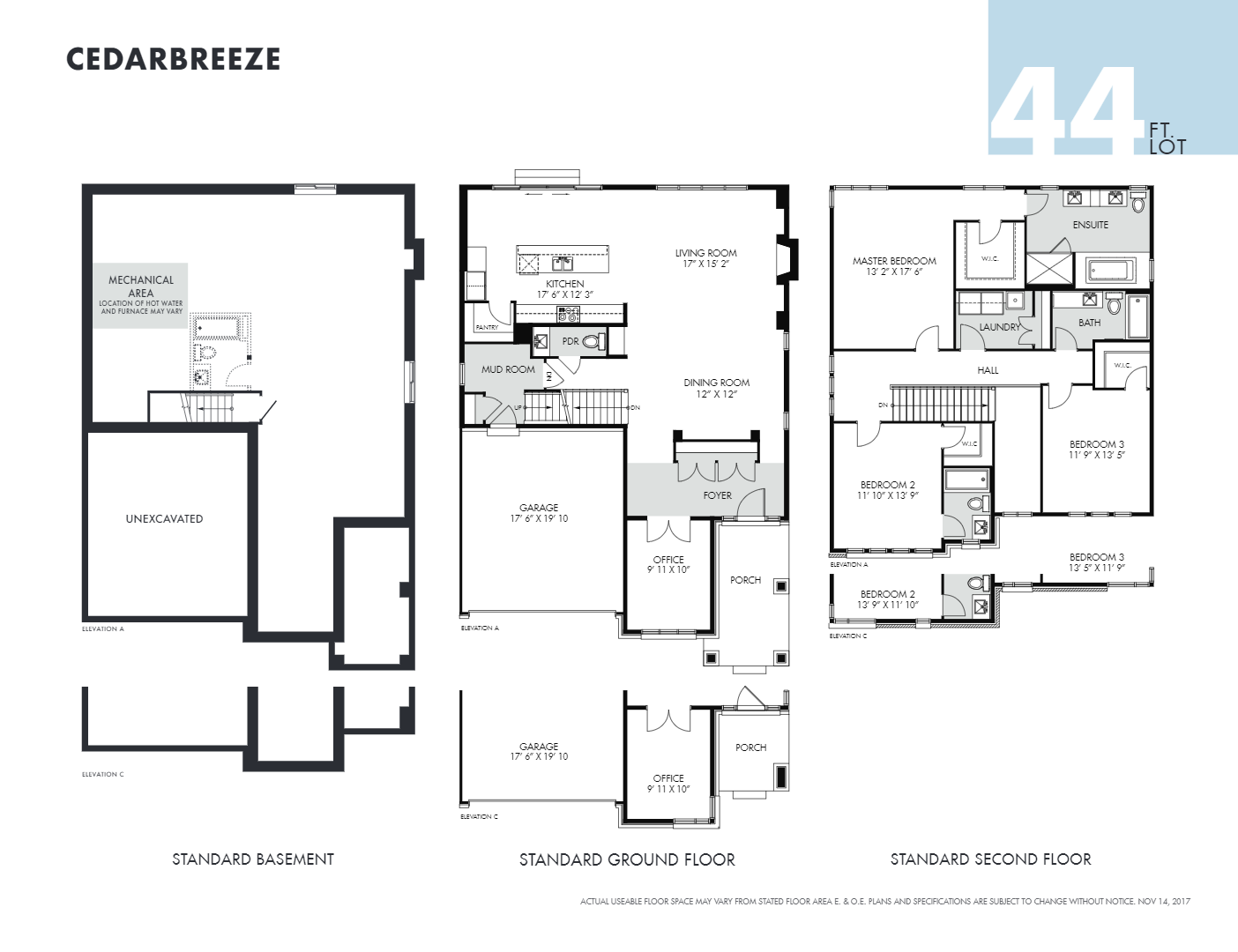 Cedarbreeze Floor Plan of Pathways at Findlay Creek Towns with undefined beds