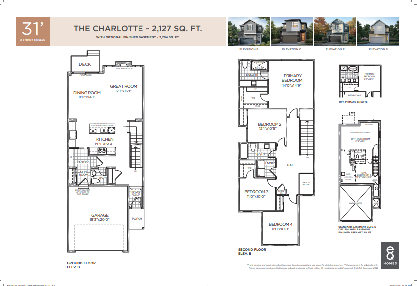 The Charlotte Floor Plan of Pathways at Findlay Creek eQ Homes with undefined beds
