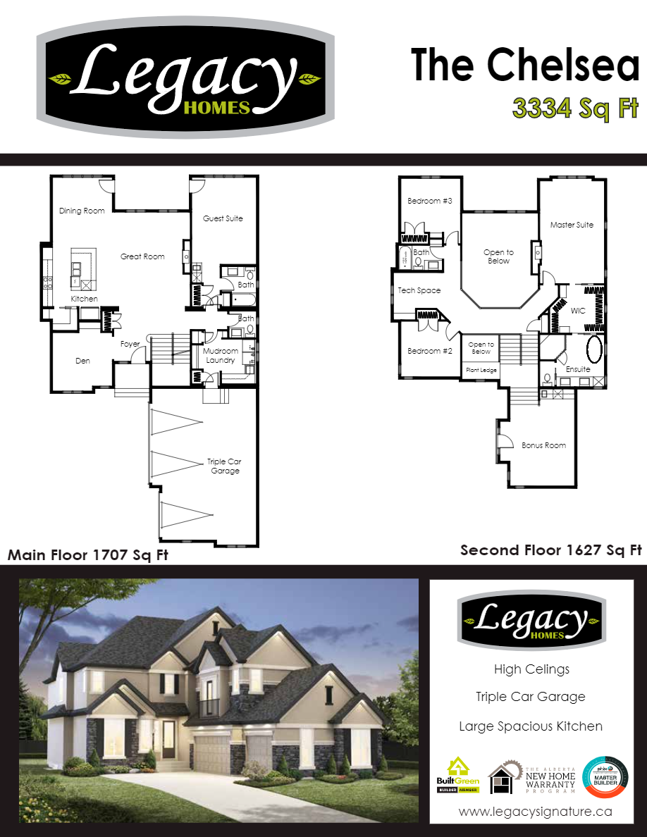 Chelsea Floor Plan of Keswick on the River Legacy Homes with undefined beds