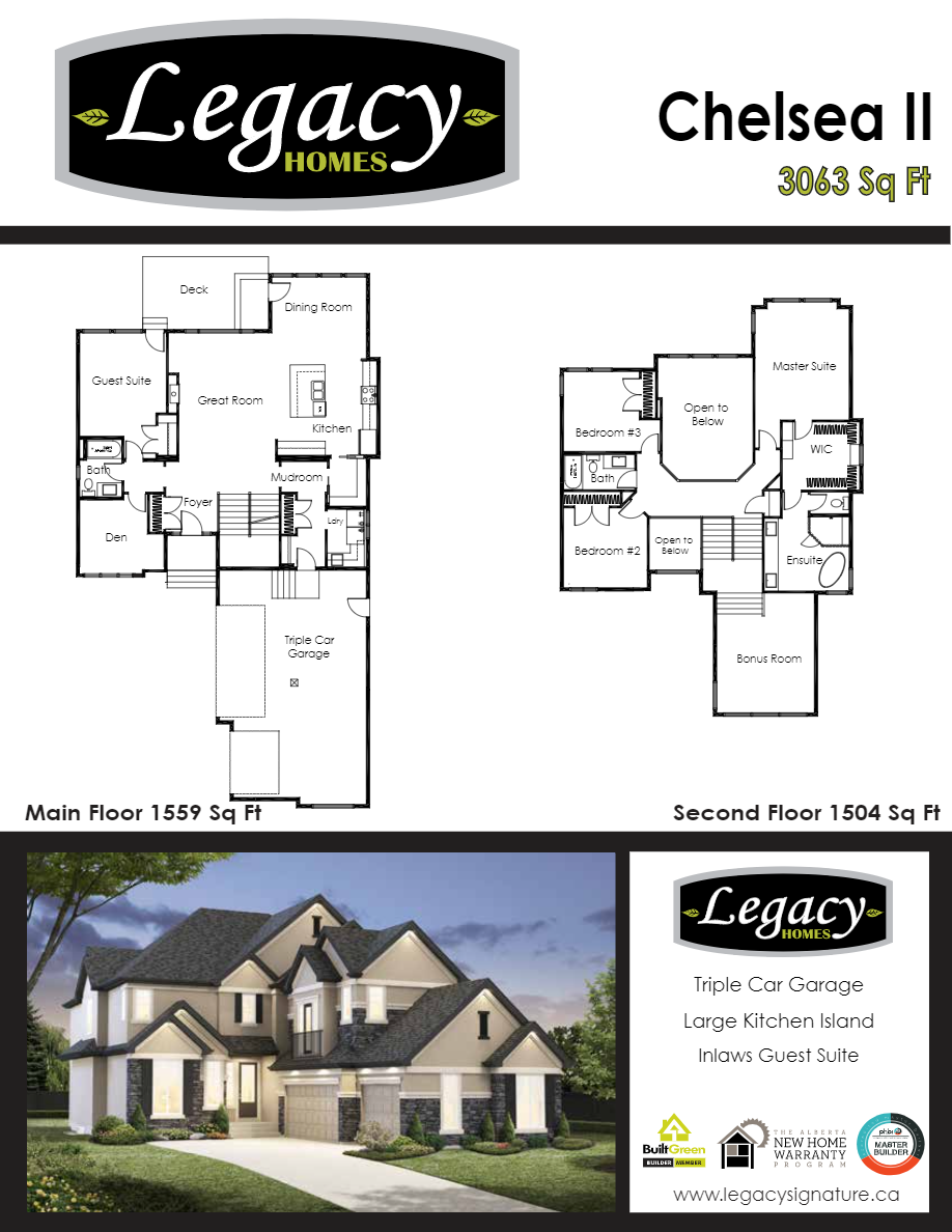 Chelsea II Floor Plan of Keswick on the River Legacy Homes with undefined beds