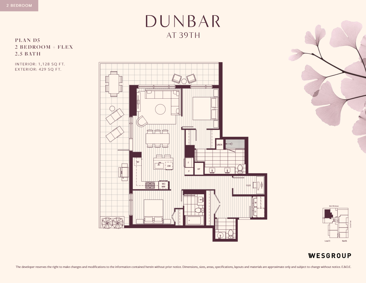 D5 Floor Plan of Dunbar at 39th Condos with undefined beds