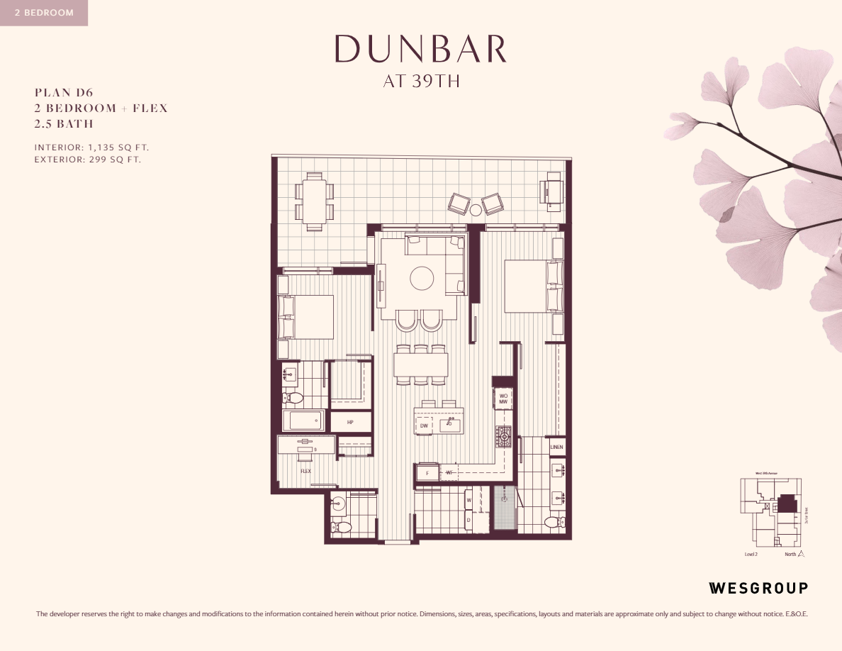 D6 Floor Plan of Dunbar at 39th Condos with undefined beds