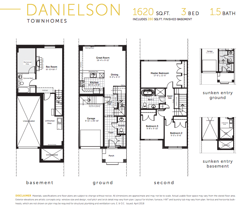 Danielson Floor Plan of River's Edge Claridge Homes with undefined beds