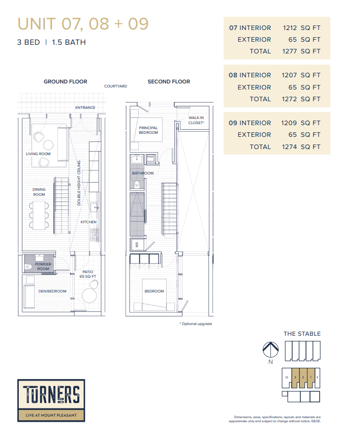 Unit 09 Floor Plan of Turner's Dairy Towns with undefined beds