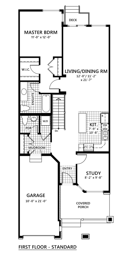 Dove (Middle) Floor Plan of Cardinal Creek Village Towns with undefined beds