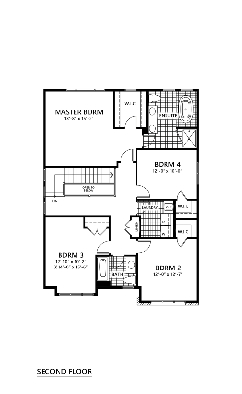 Dover II Floor Plan of Cardinal Creek Village Towns with undefined beds