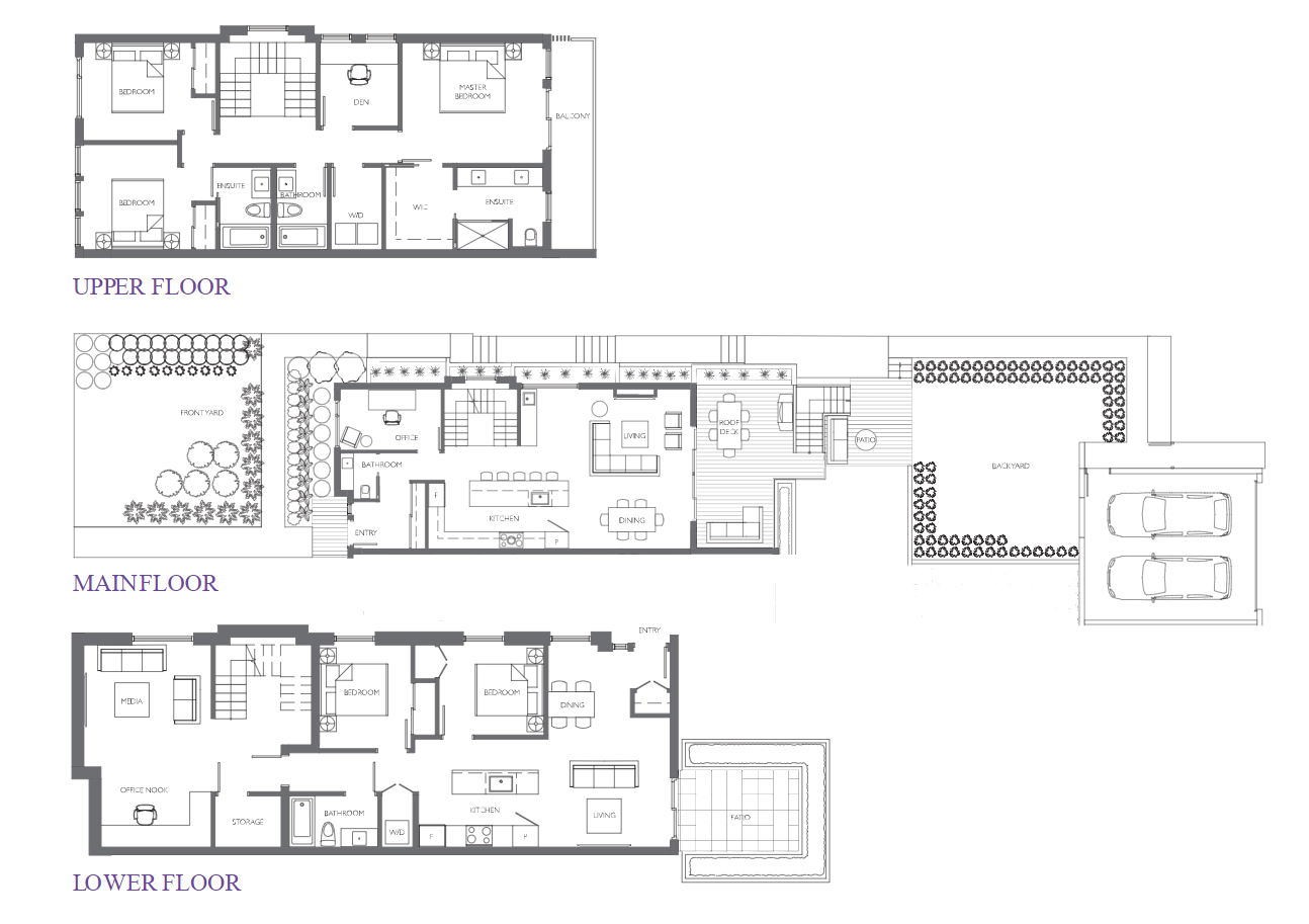 1314 W. 57th Ave. (Duplex 1) Floor Plan of Hudson 8 Towns with undefined beds