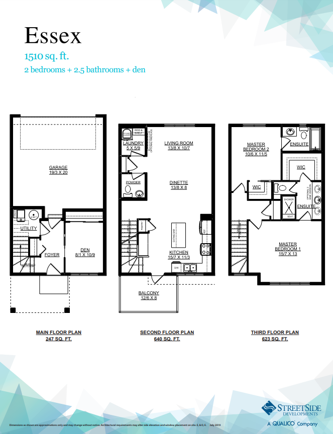 Essex Floor Plan of Altius Tamarack Towns with undefined beds