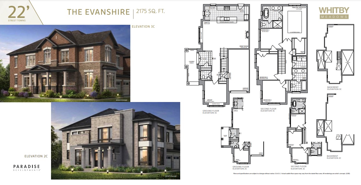 The Evanshire Floor Plan of Whitby Meadows & Park Vista Towns with undefined beds