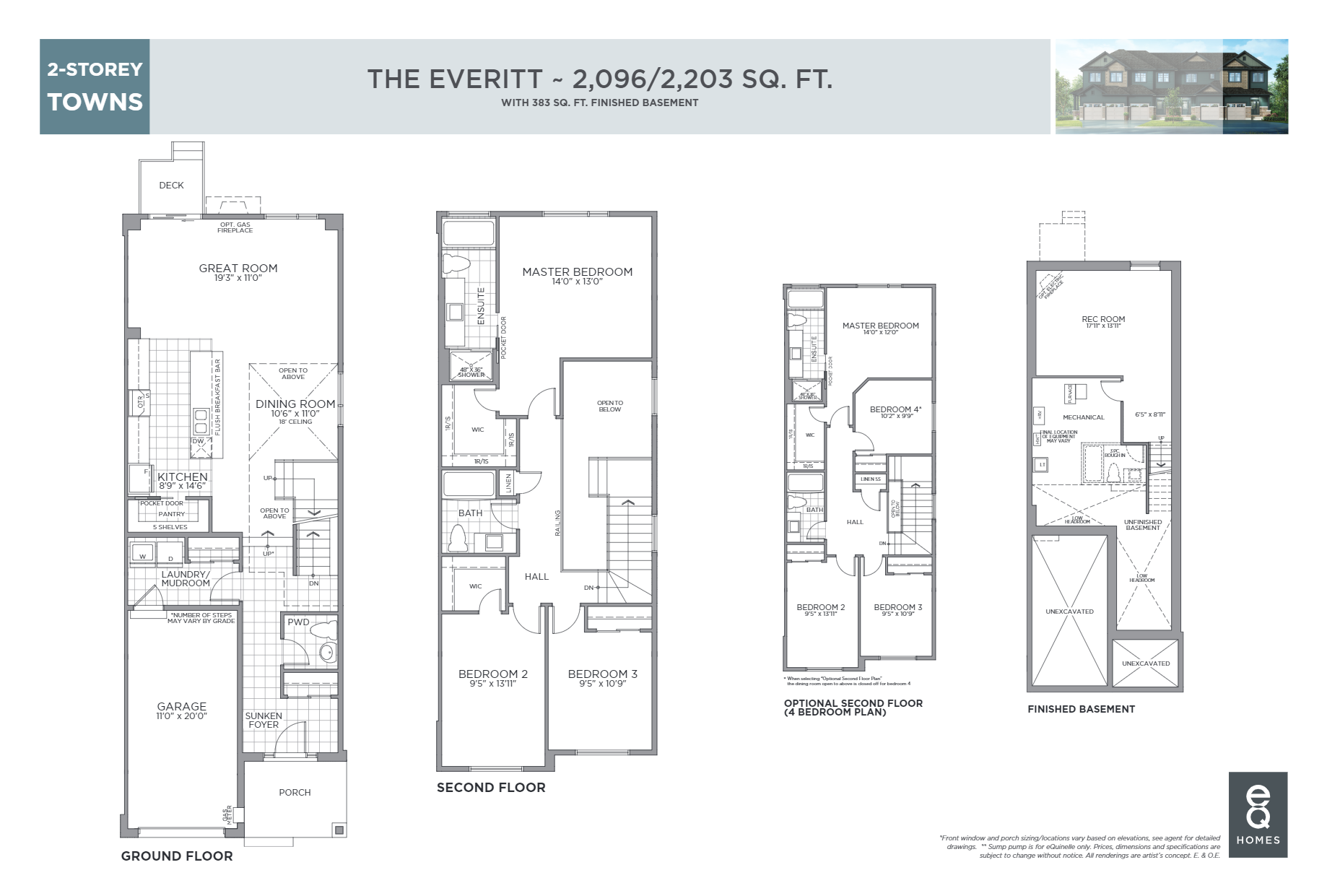 The Everitt Floor Plan of Pathways at Findlay Creek eQ Homes with undefined beds