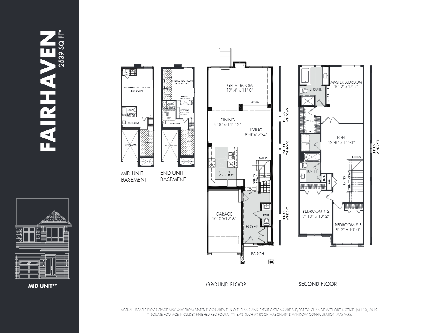 Fairhaven Floor Plan of Pathways at Findlay Creek Towns with undefined beds