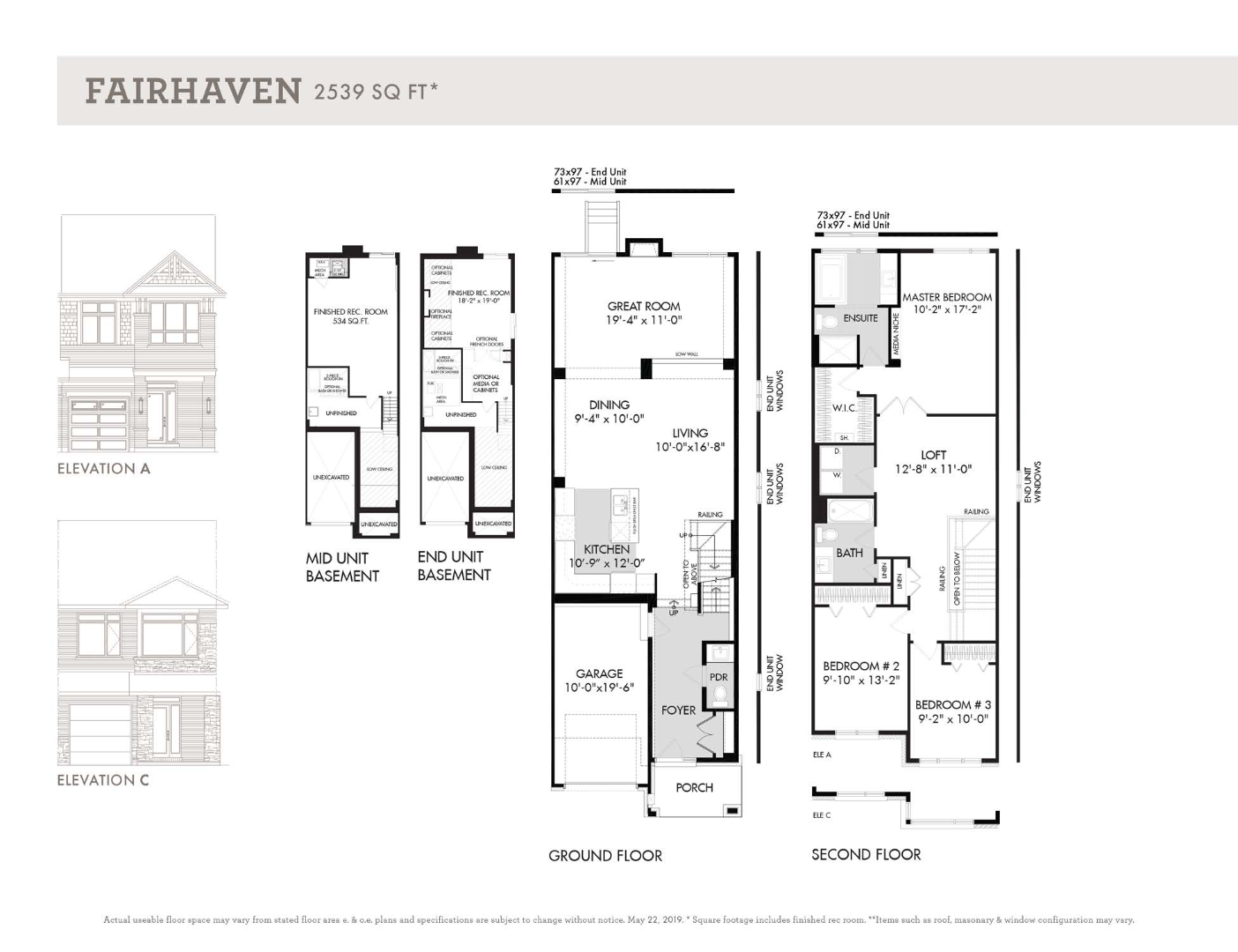Fairhaven Floor Plan of Riverside South Richcraft Homes with undefined beds