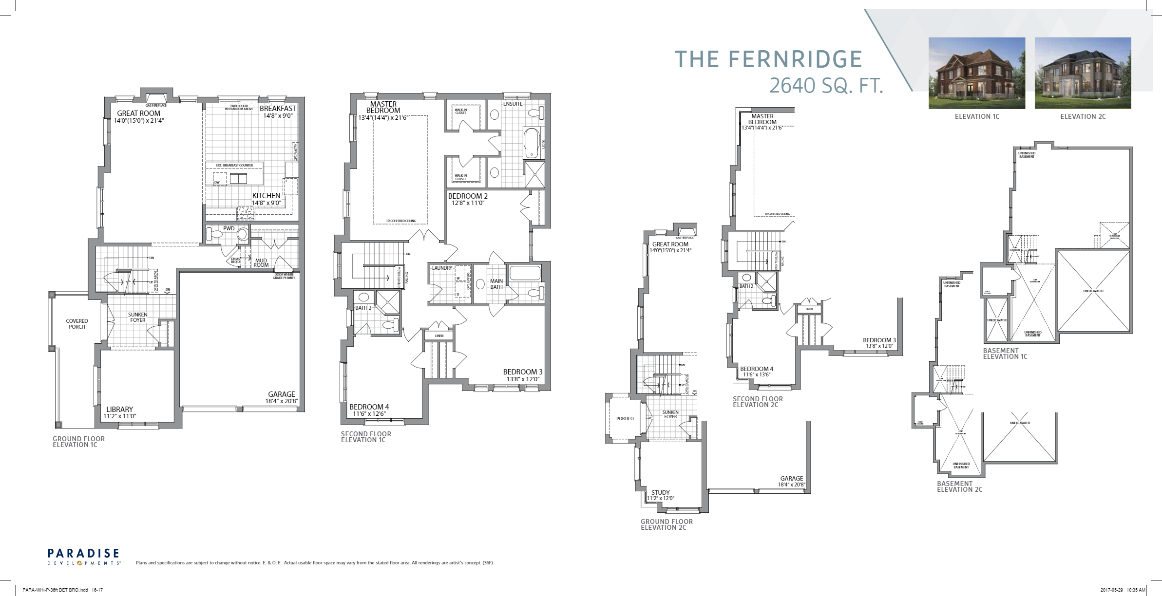 The Fernridge Floor Plan of Whitby Meadows & Park Vista Towns with undefined beds