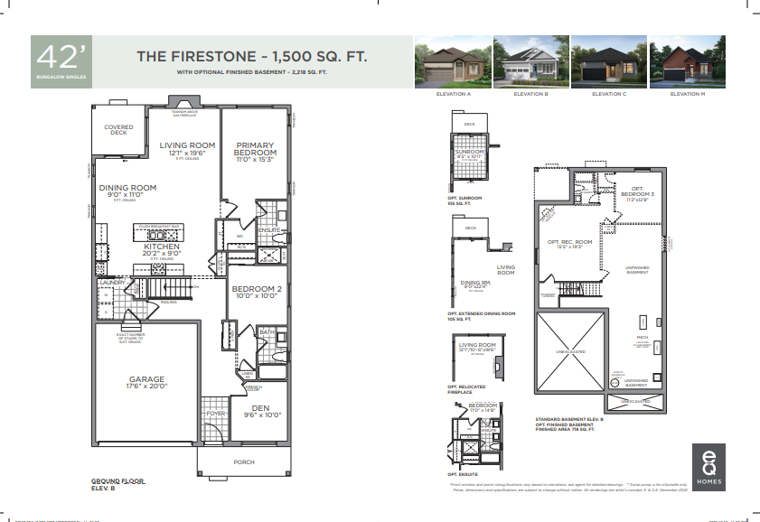 The Firestone Floor Plan of Pathways at Findlay Creek eQ Homes with undefined beds