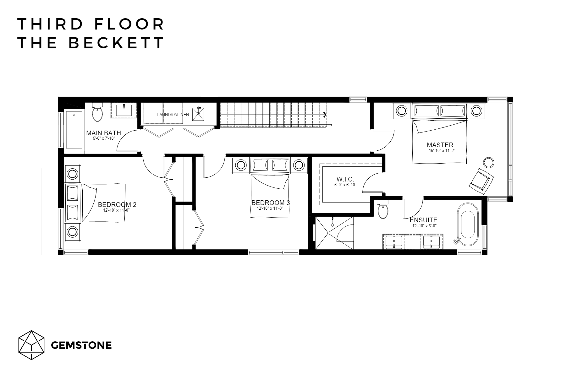 The Beckett Floor Plan of Peridot with undefined beds