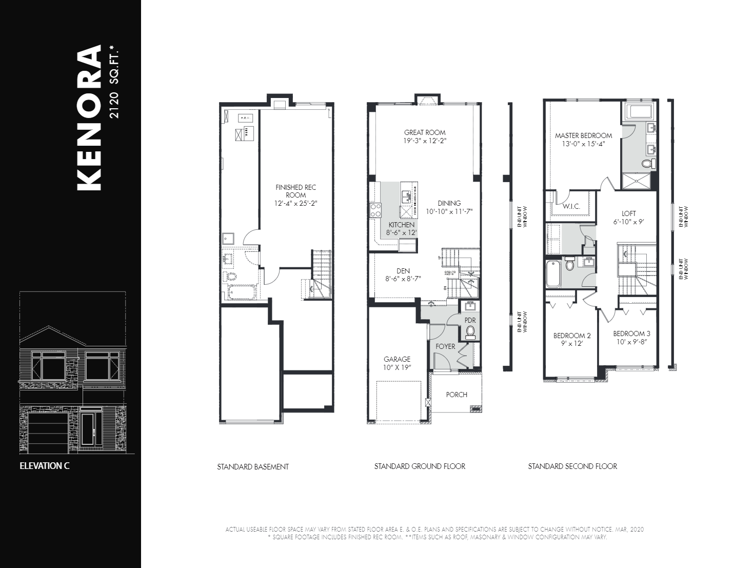 Kenora Floor Plan of Trailsedge Towns with undefined beds