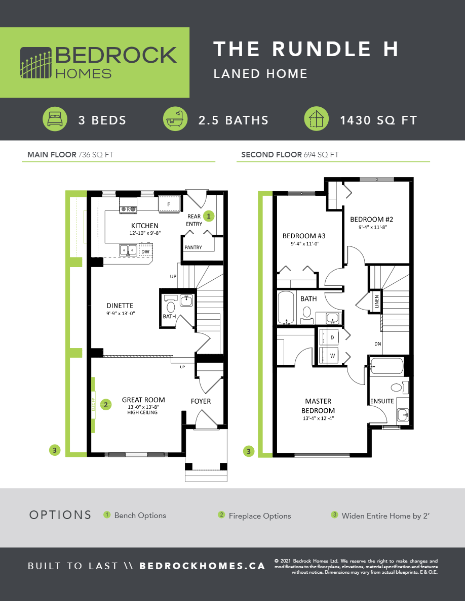 Rundle Floor Plan of The Hills at Charlesworth Bedrock Homes with undefined beds