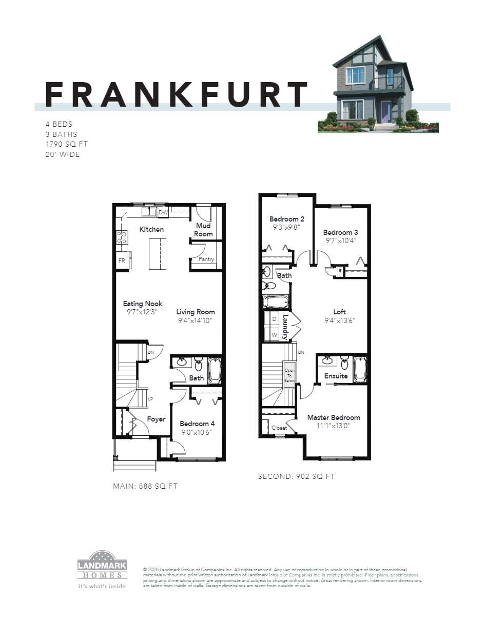 Frankfurt Floor Plan of Glenridding Ravine by Landmark Homes with undefined beds