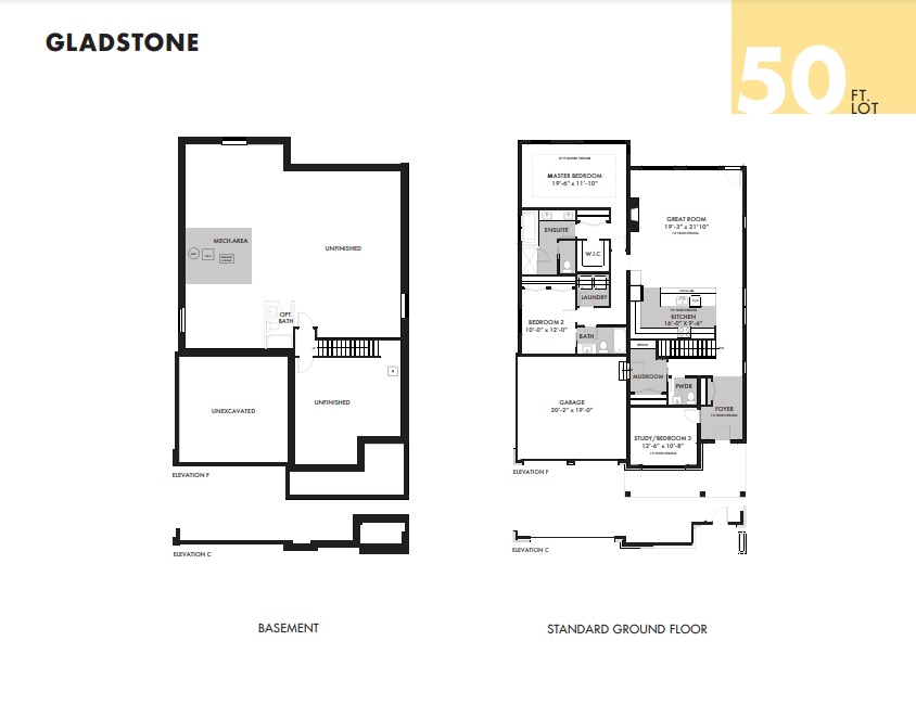 Gladstone Floor Plan of Trailsedge Towns with undefined beds