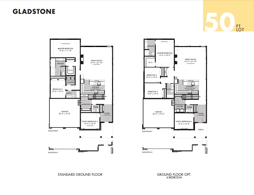 Gladstone Floor Plan of Riverside South Richcraft Homes with undefined beds