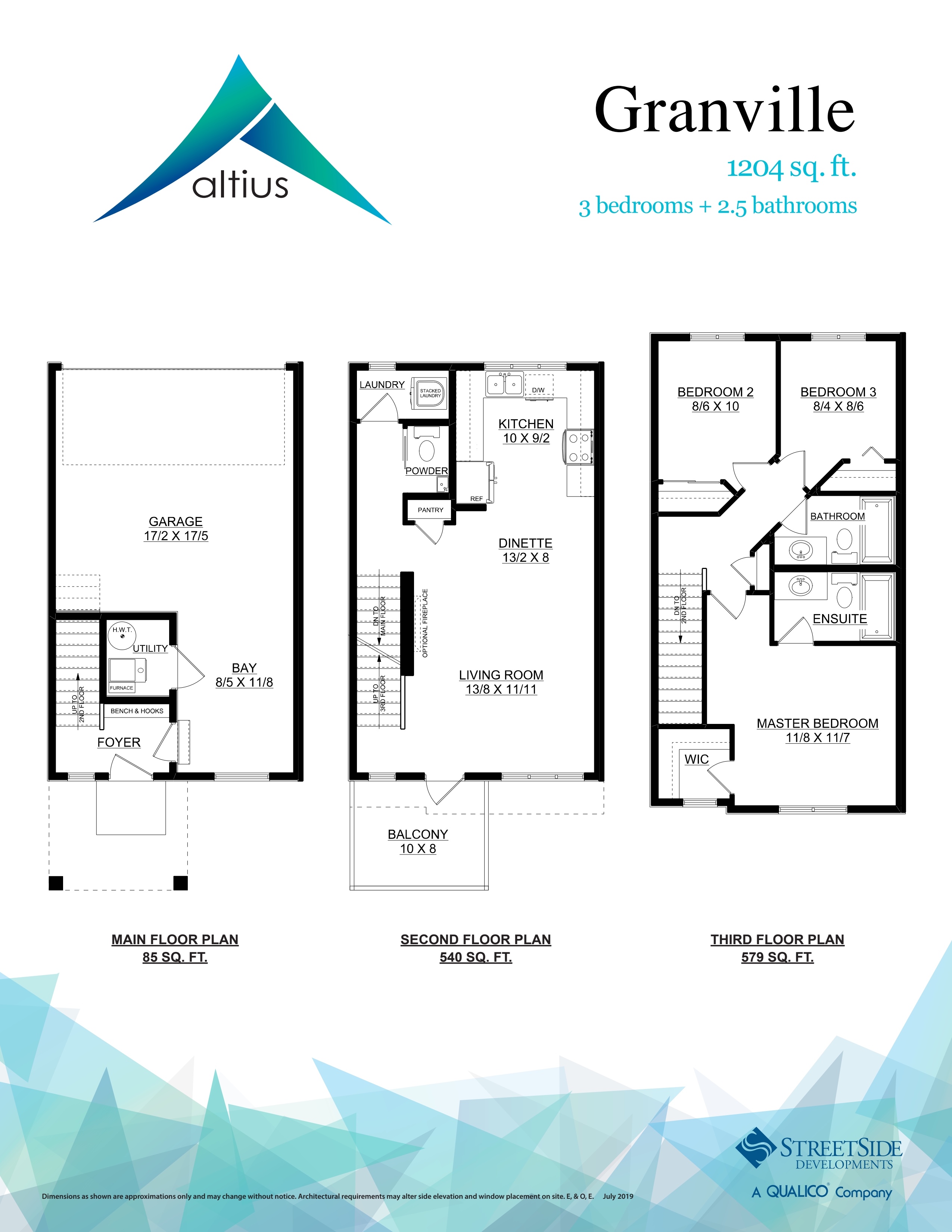 Granville Floor Plan of Altius Tamarack Towns with undefined beds