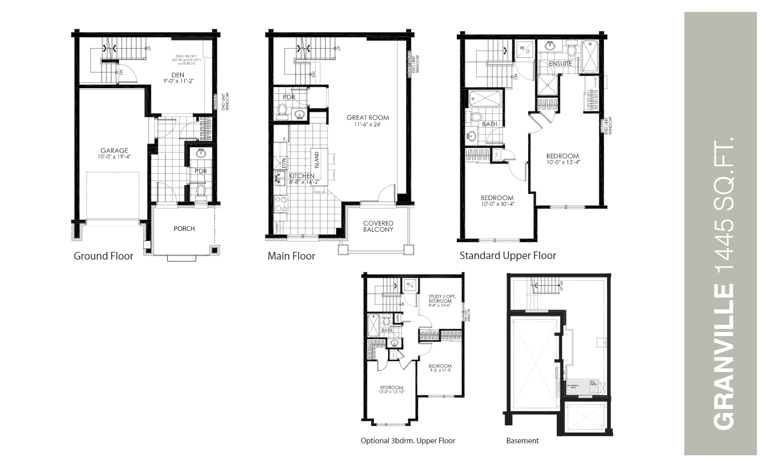 Granville Floor Plan of Trailsedge Towns with undefined beds