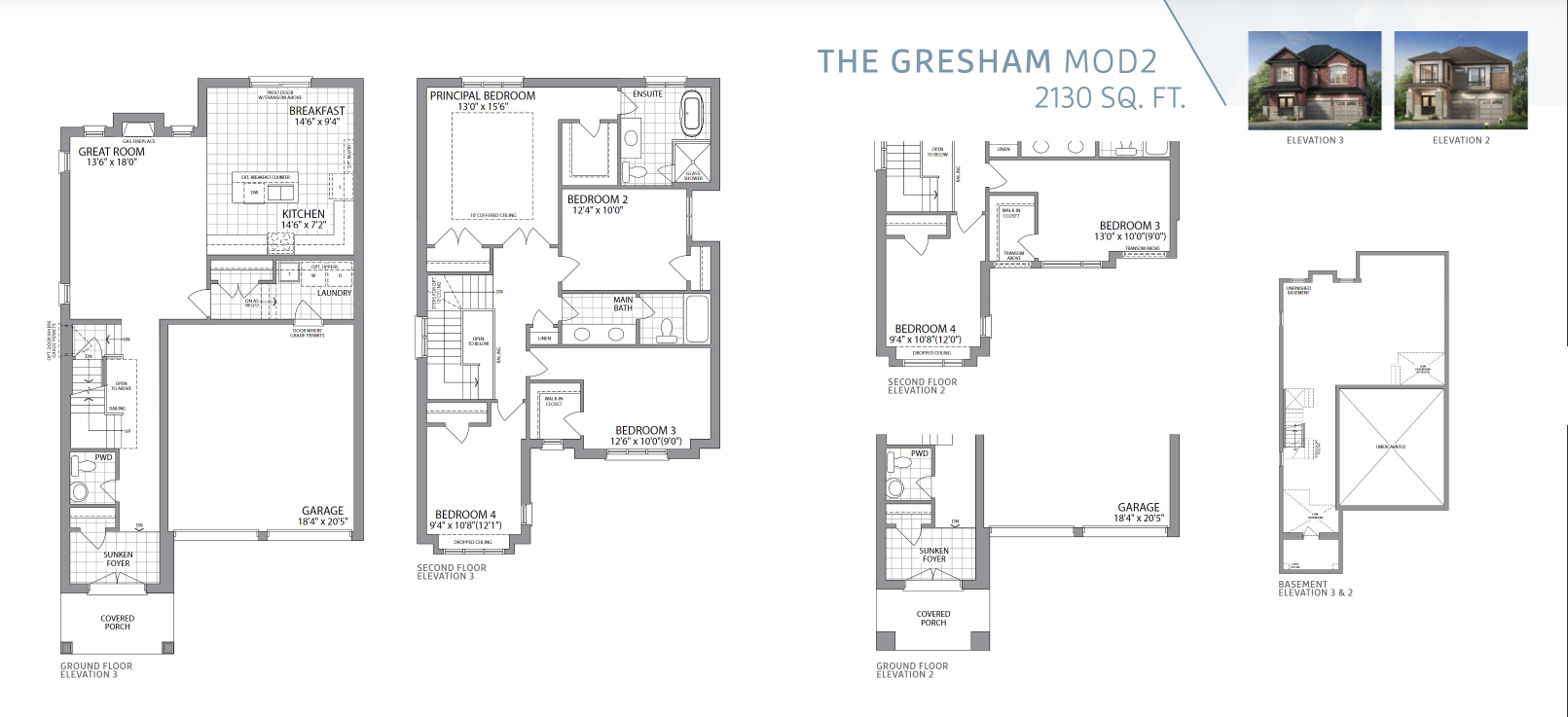 The Gresham Mod 2 Floor Plan of Whitby Meadows & Park Vista Towns with undefined beds