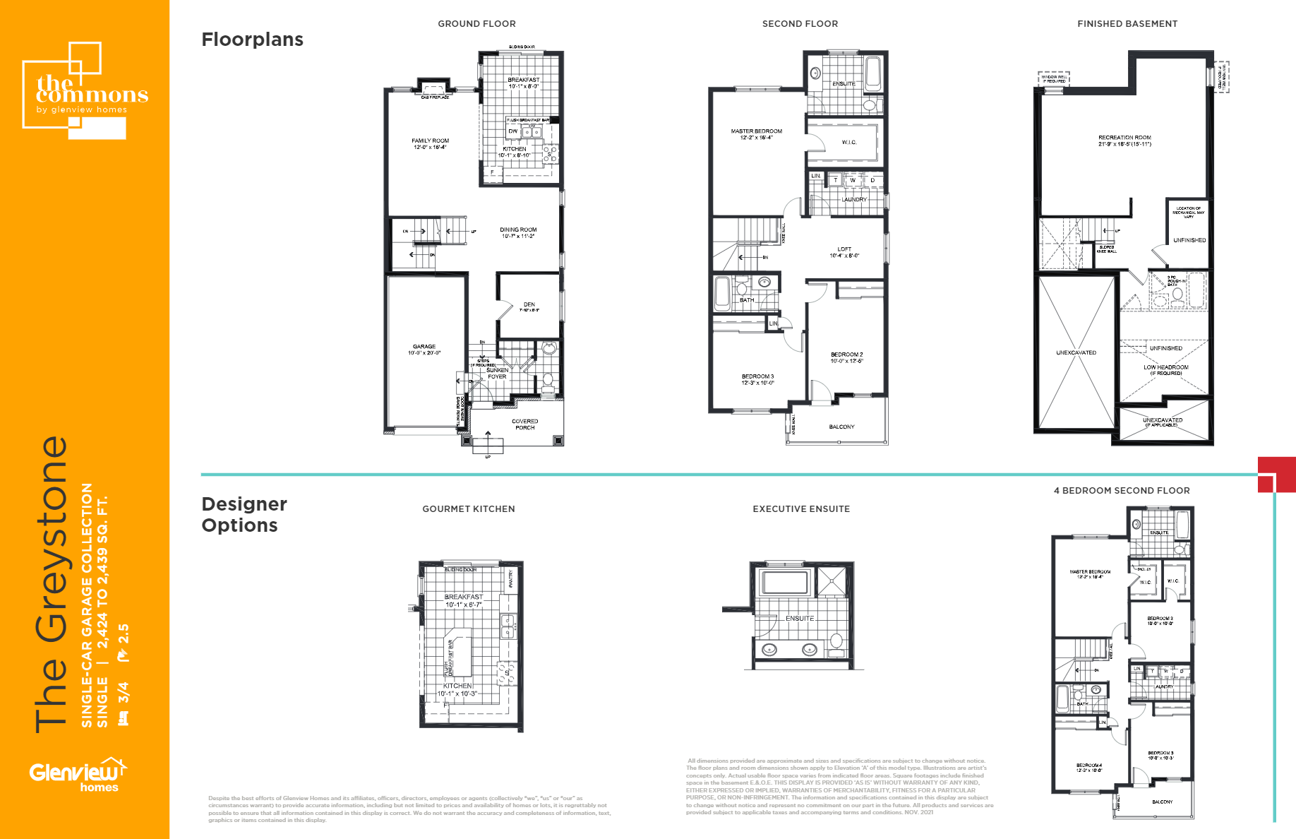 The Greystone Floor Plan of The Commons Towns with undefined beds