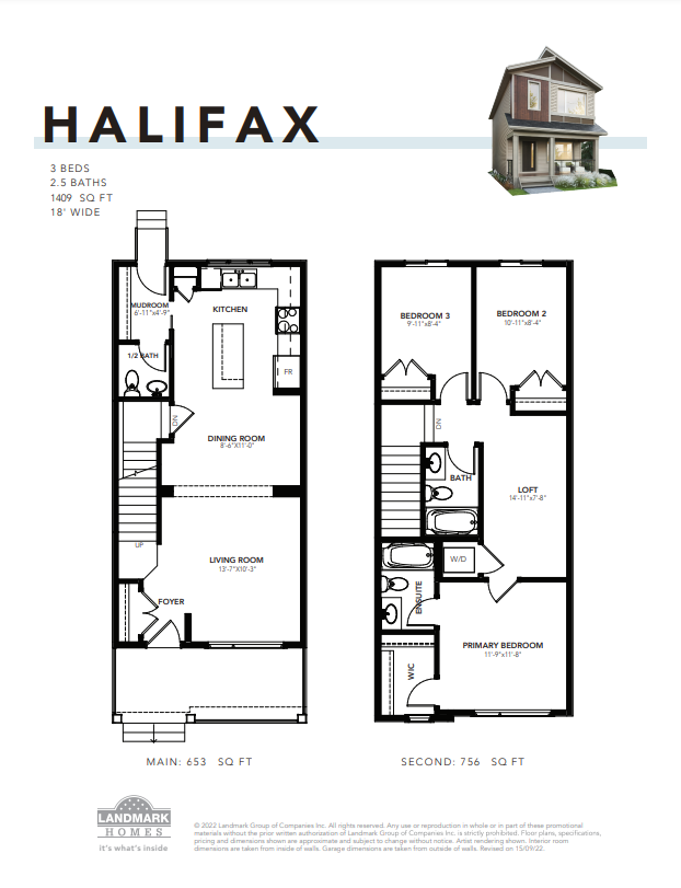 Halifax Floor Plan of Aster Landmark Homes with undefined beds