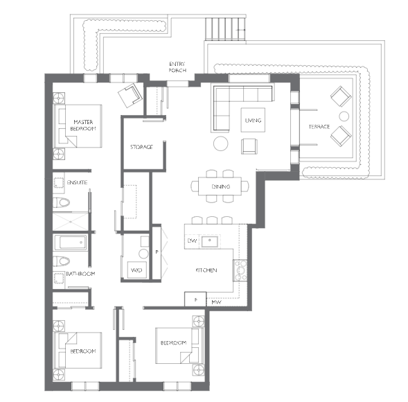 7301 Hudson ST Floor Plan of Hudson 8 Towns with undefined beds