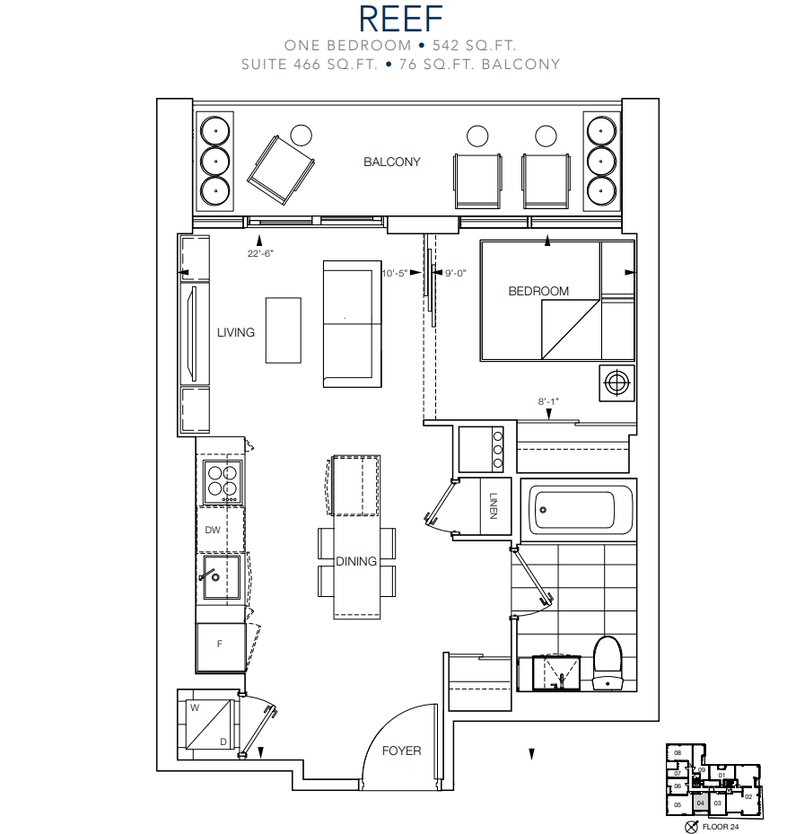  Floor Plan of Nautique Penthouse Collection with undefined beds