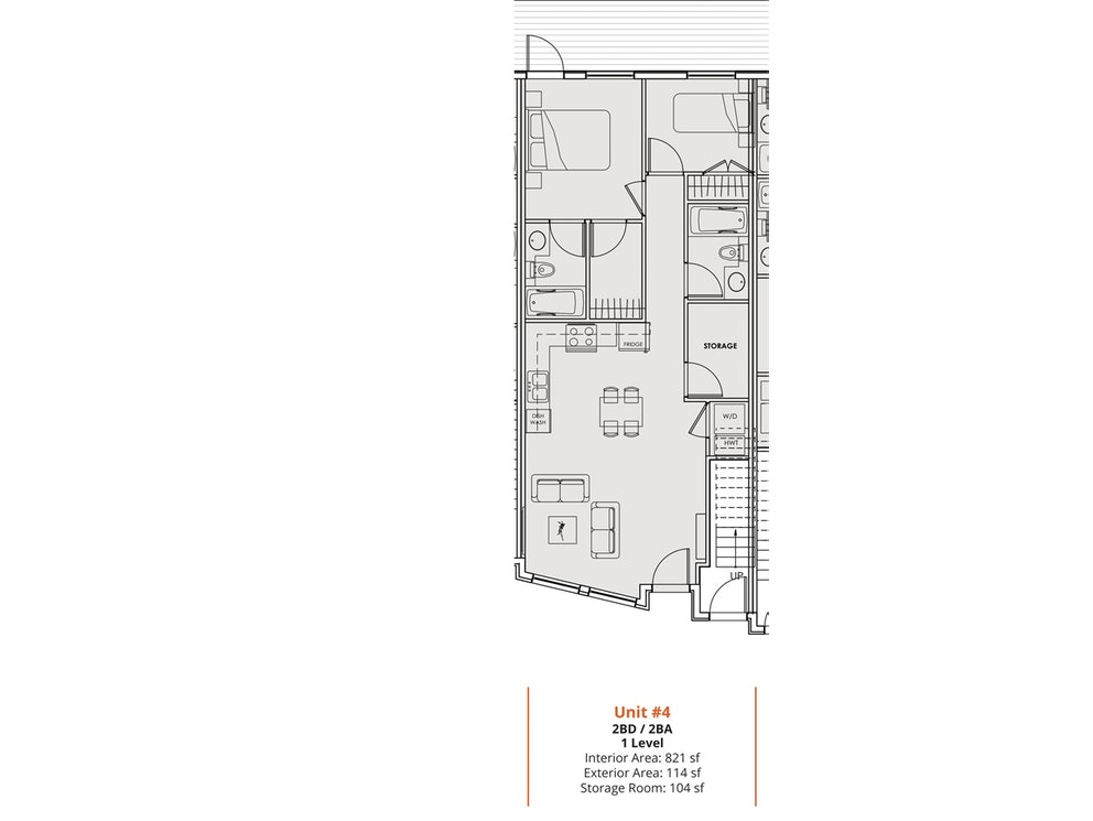 4 Floor Plan of Terraces at Oak Park Towns with undefined beds