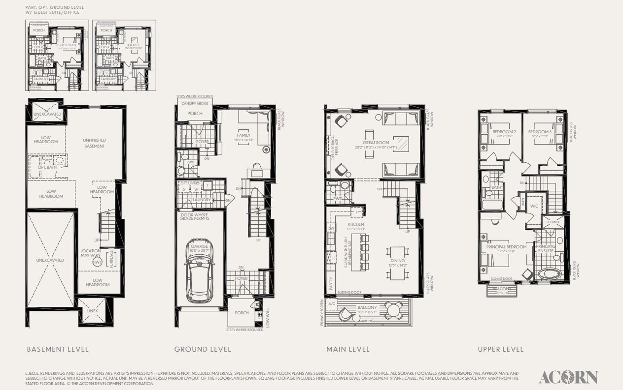 DF-3E (M) Floor Plan of Acorn Towns with undefined beds