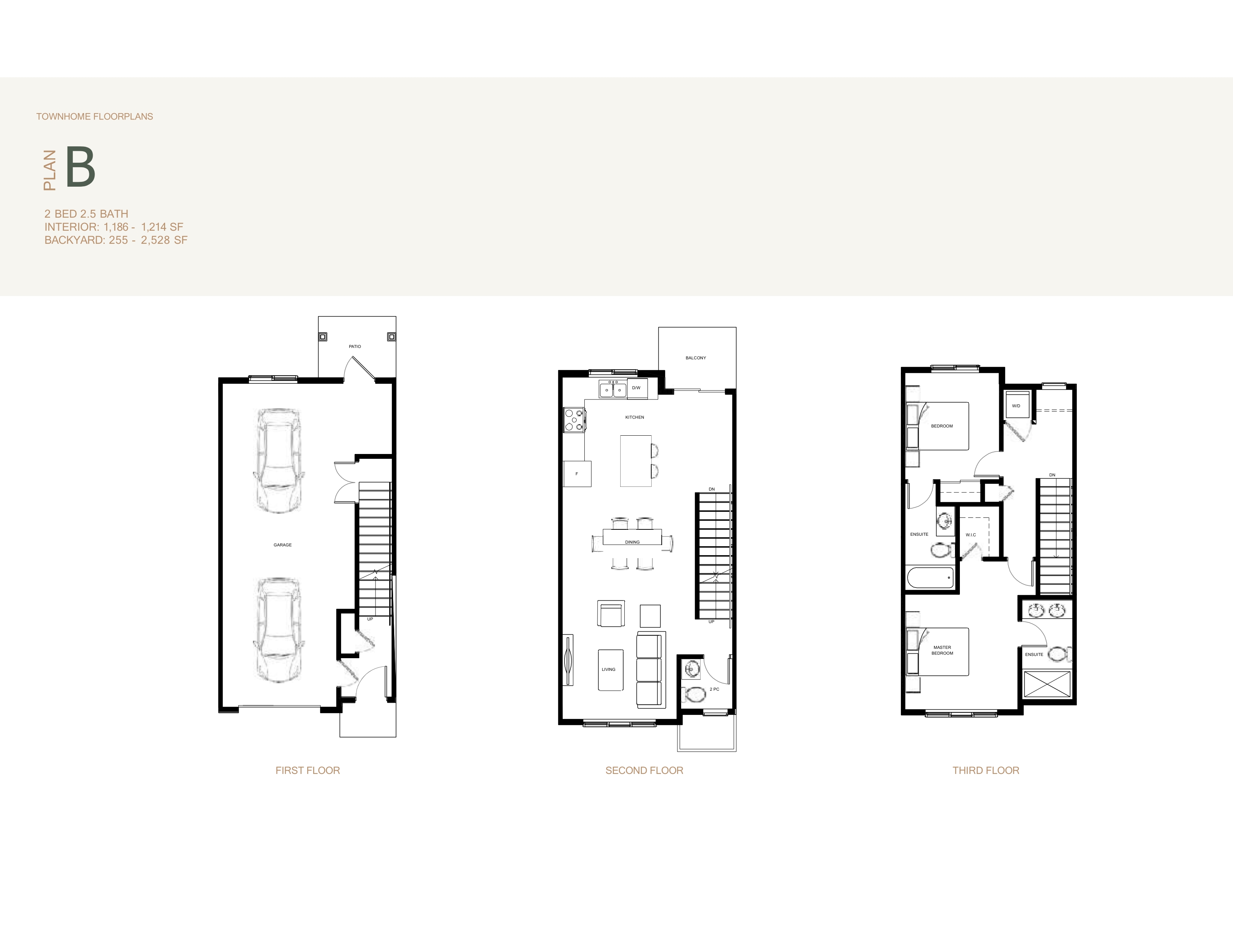 B Floor Plan of Park and Maven Towns with undefined beds