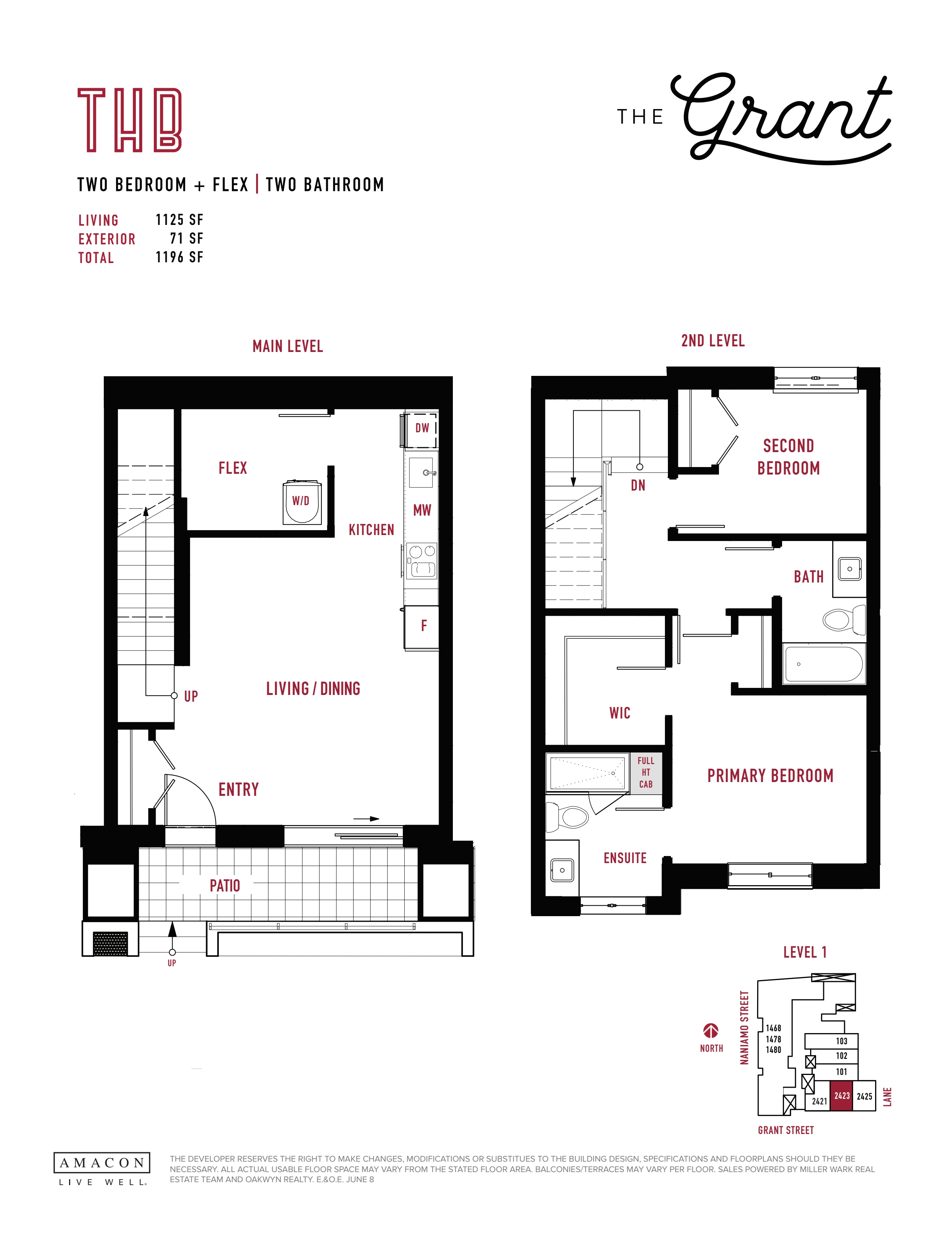 THB Floor Plan of The Grant Condos with undefined beds