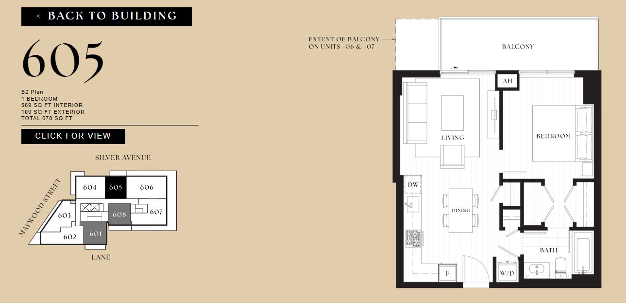 B2 Floor Plan of Contour Metrotown Condos with undefined beds