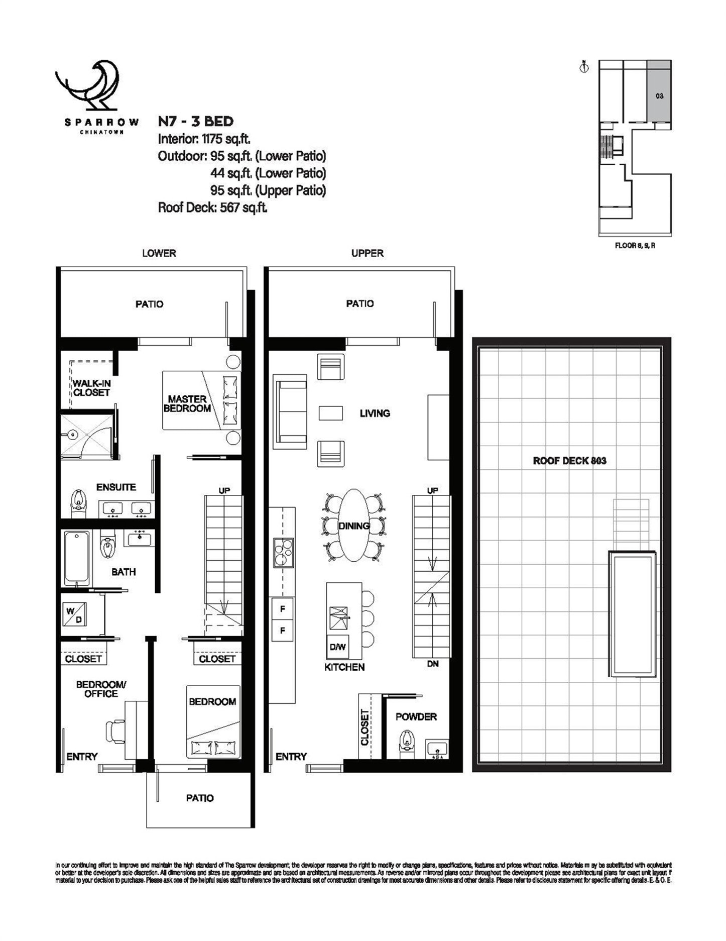 803 Floor Plan of Sparrow Condos with undefined beds