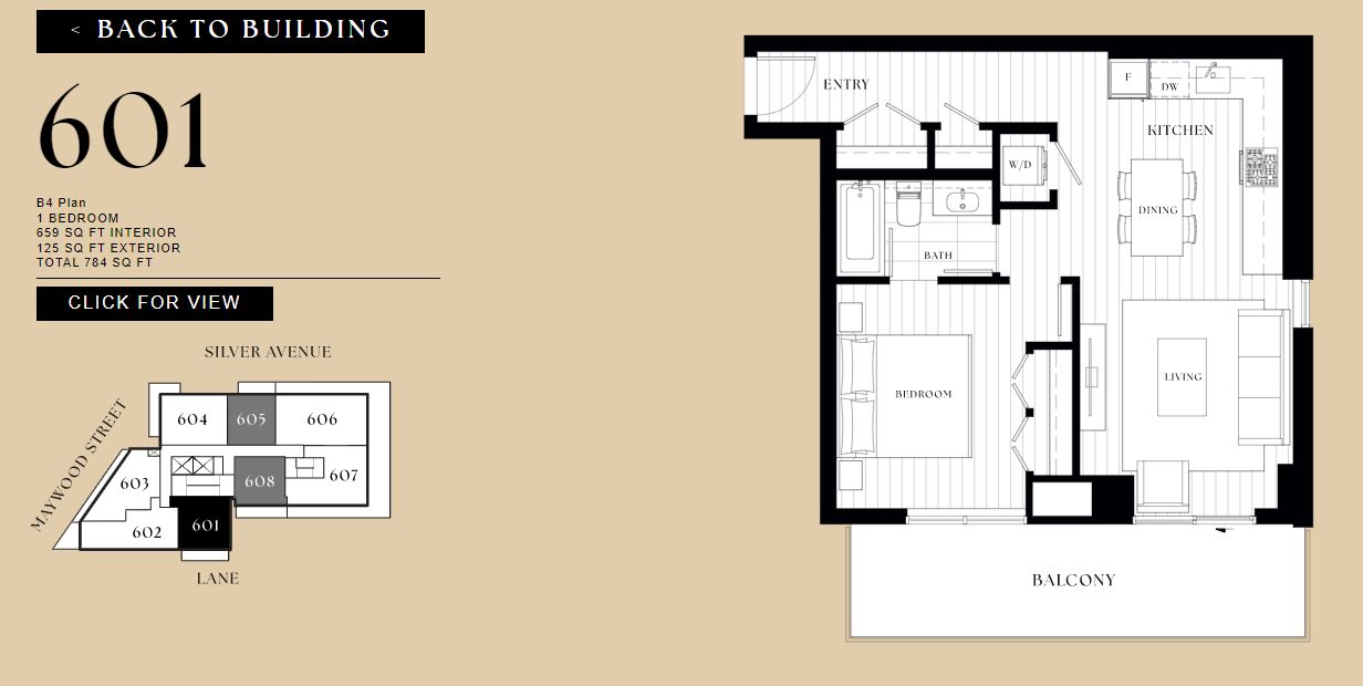 B4 Floor Plan of Contour Metrotown Condos with undefined beds