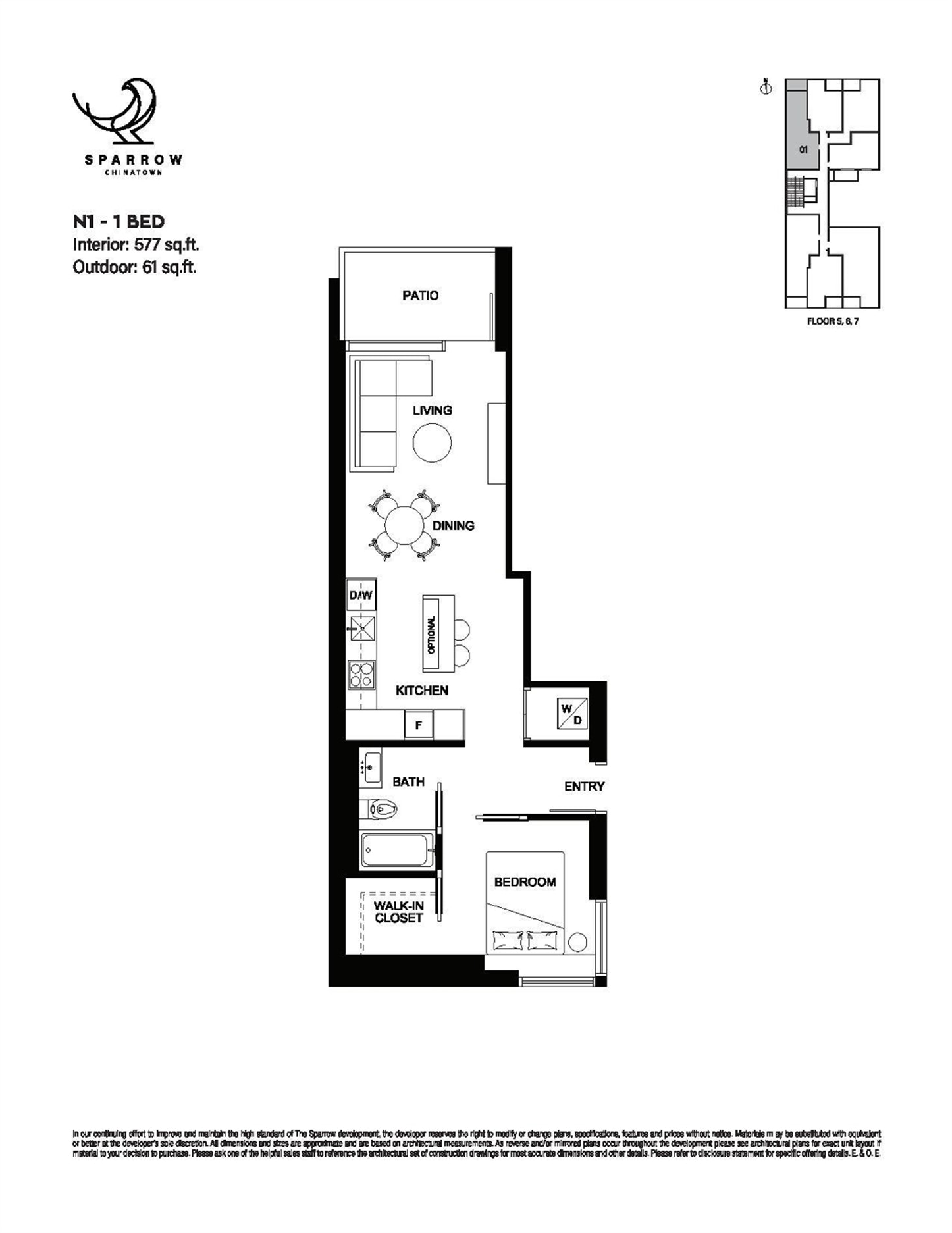 501 Floor Plan of Sparrow Condos with undefined beds