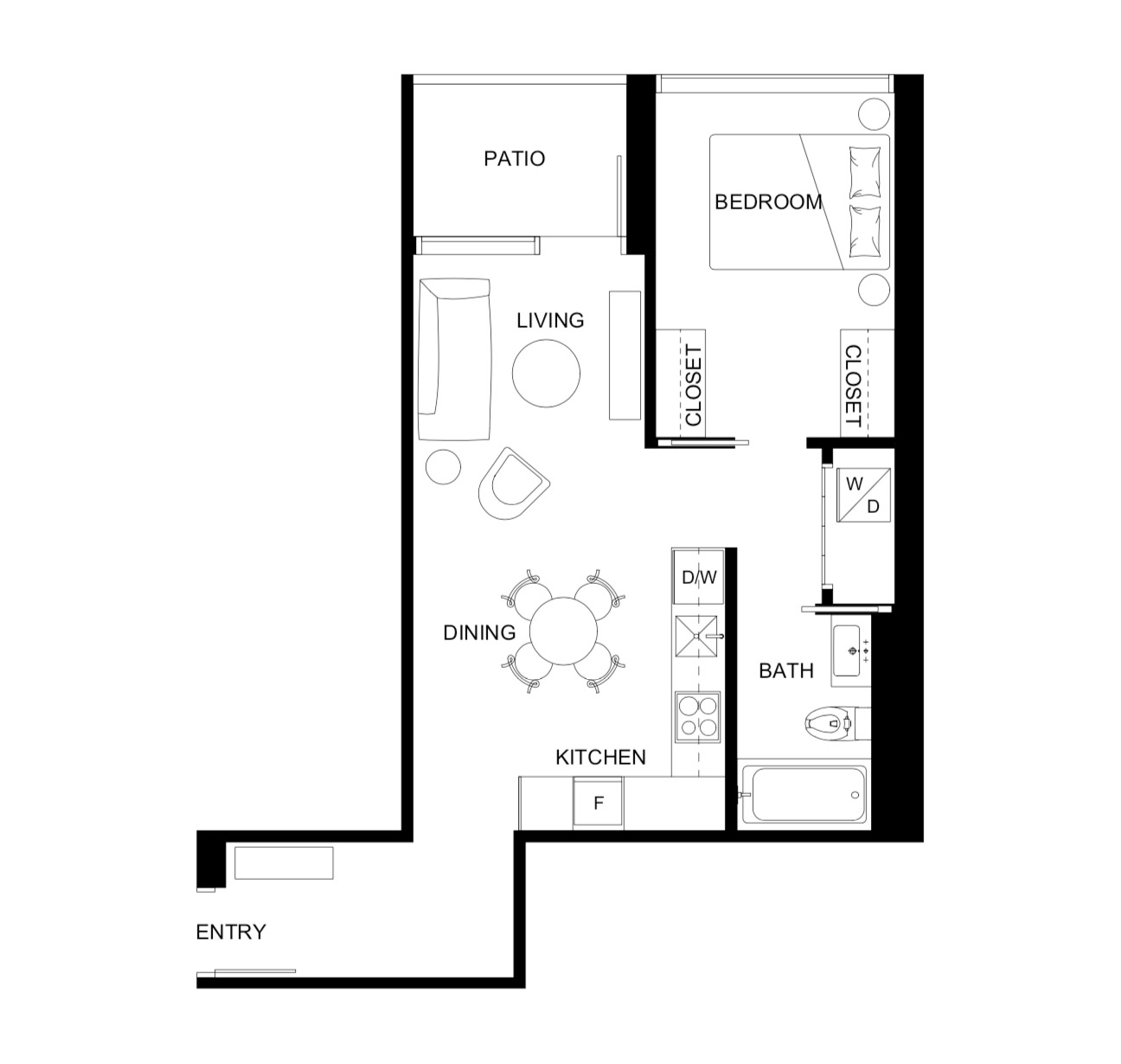 703 Floor Plan of Sparrow Condos with undefined beds