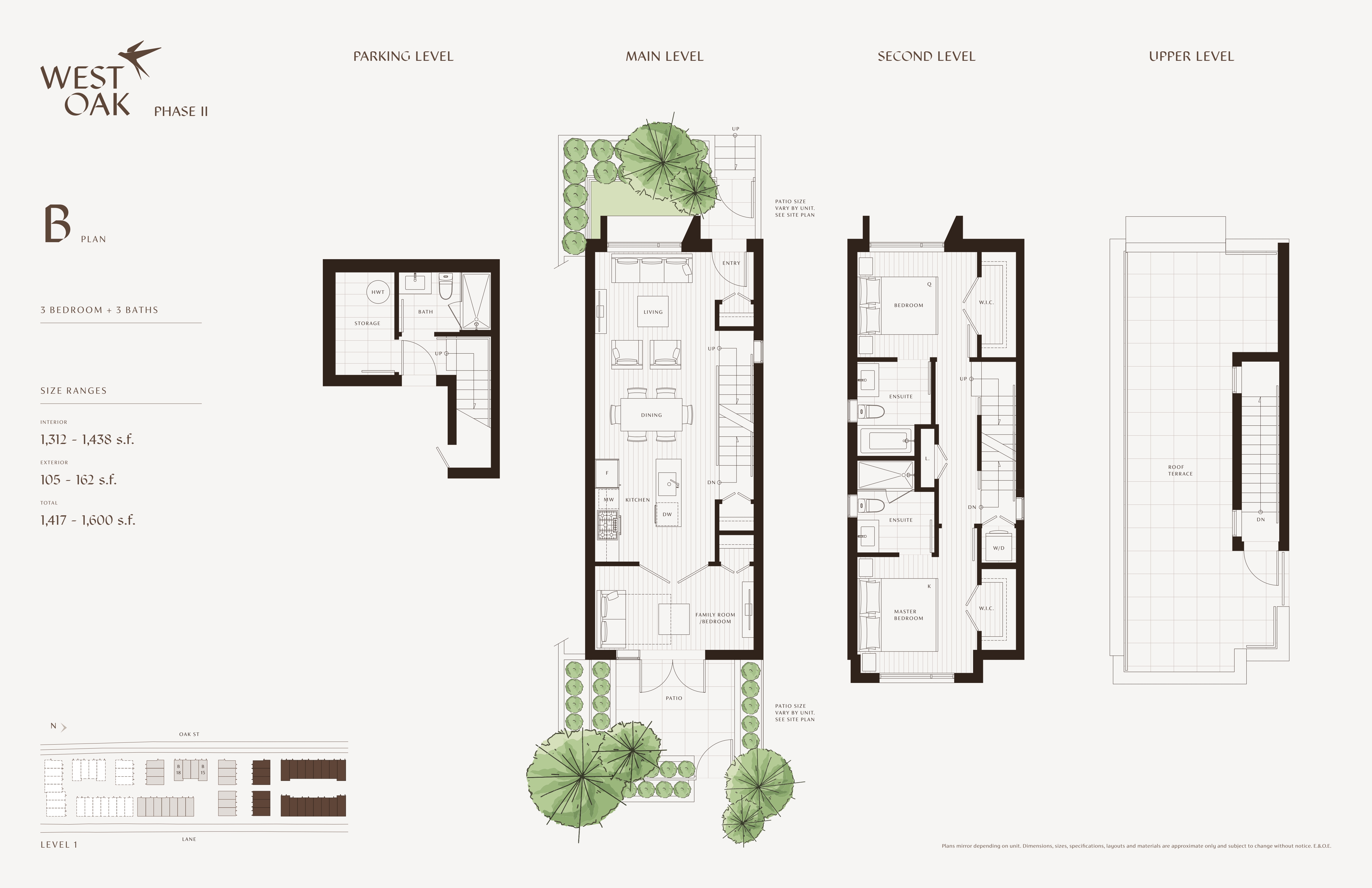 B25 Floor Plan of West Oak Towns with undefined beds